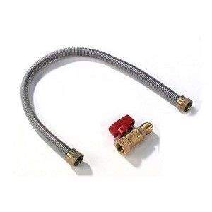 Napoleon 12-Inch Stainless Steel Gas Flex Connector & Shut Off, Case of 25