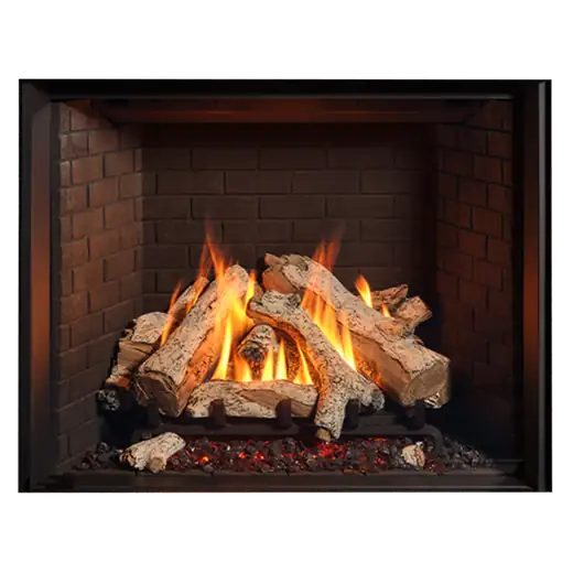Gas fireplace product cutout on transparent background