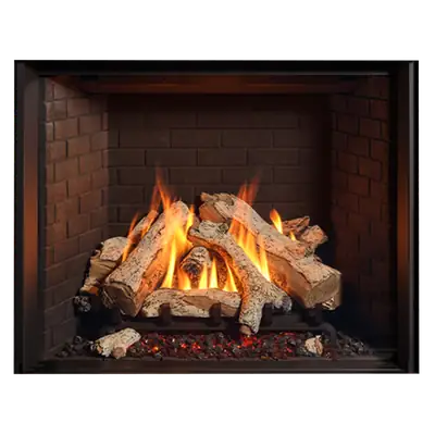 Gas fireplace product cutout on transparent background