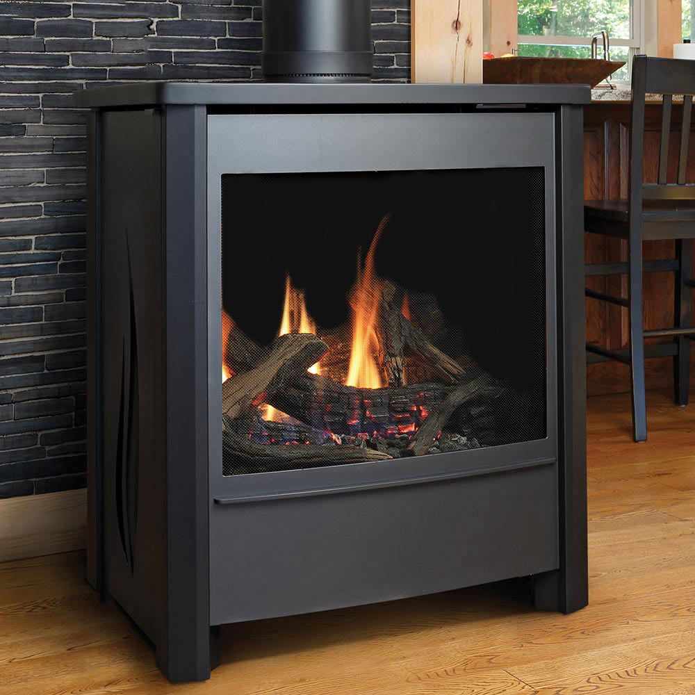 Kingsman FDV451 27-Inch Freestanding Direct Vent Gas Stove with Log Set