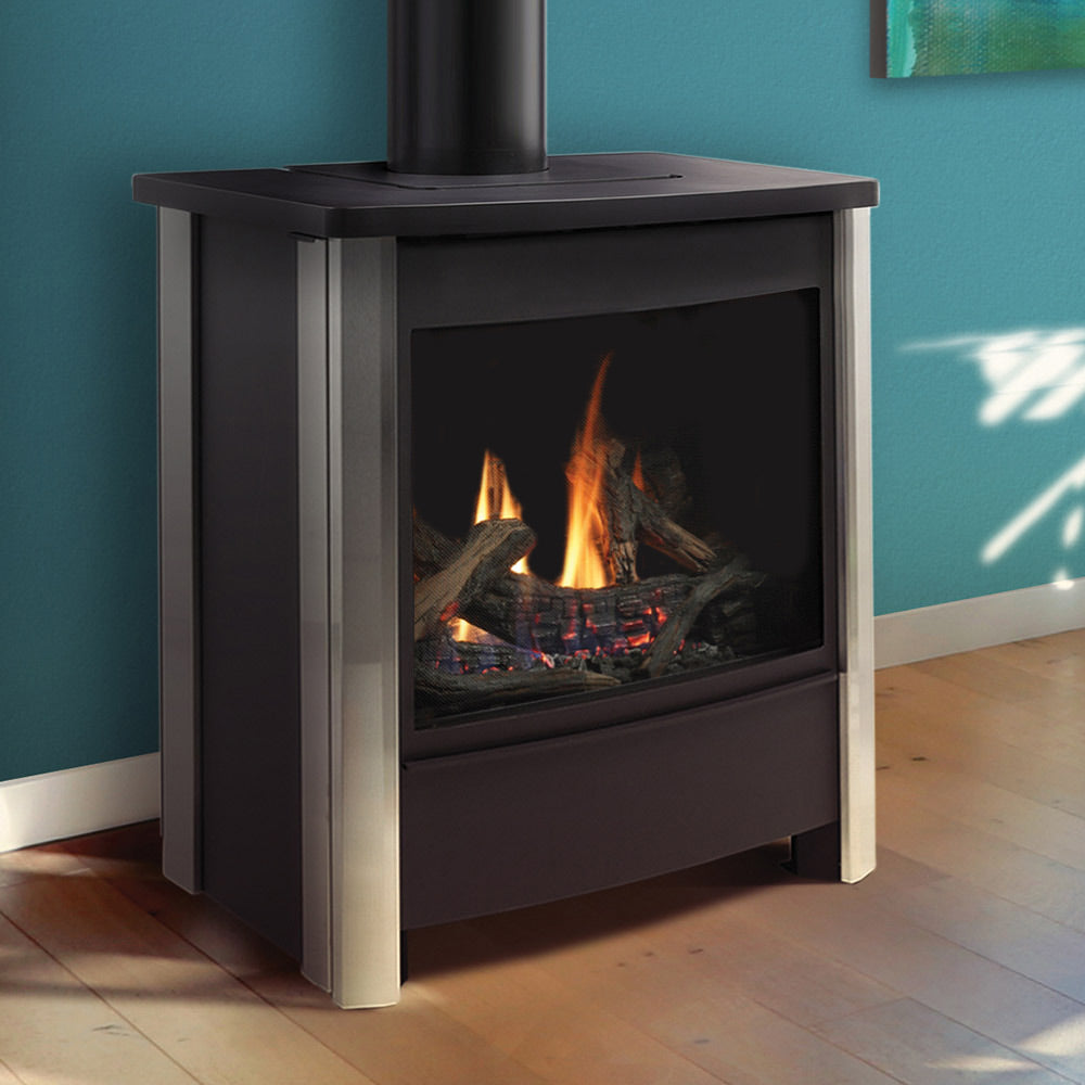 Kingsman FDV451 27-Inch Freestanding Direct Vent Gas Stove with Log Set
