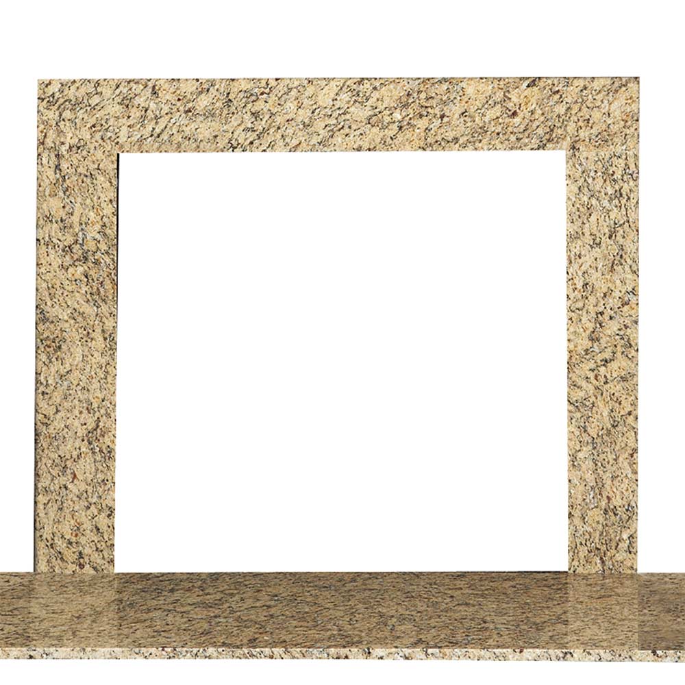Hearth & Home Technologies 57-Inch New Venetian Granite Stone Surround with Stone Floor