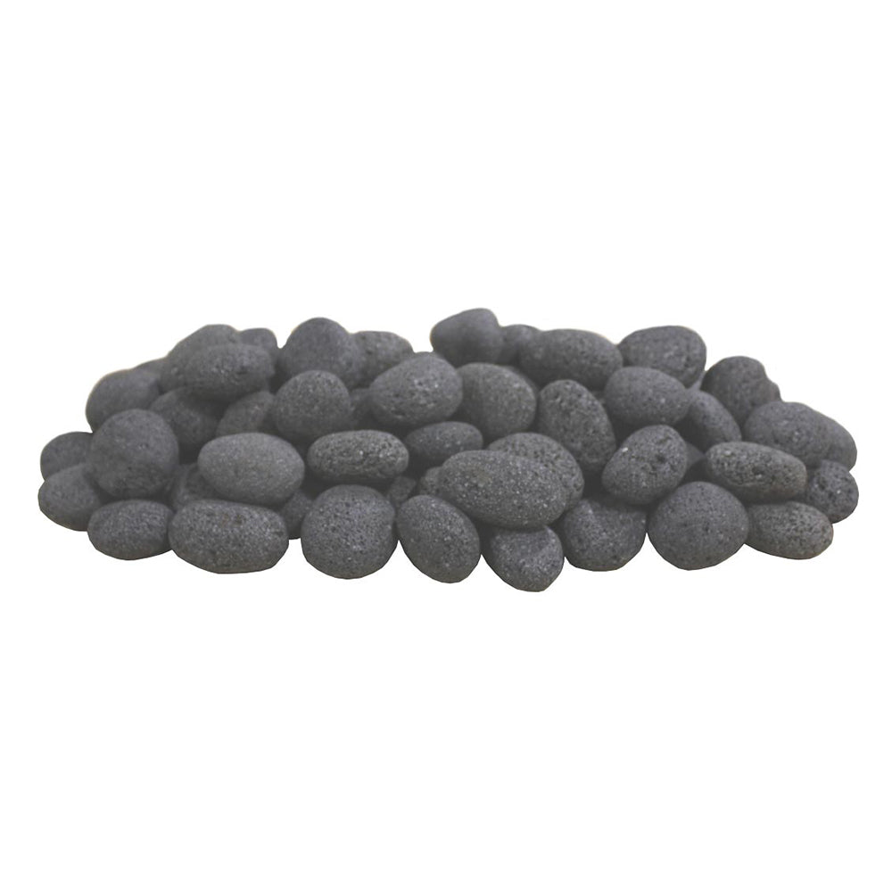 Grey lava stones, rounded textured rocks