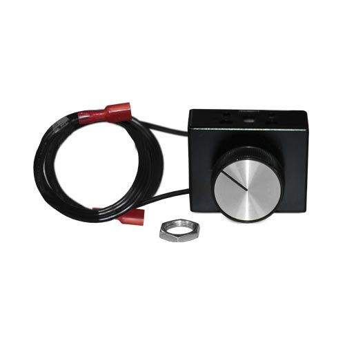 Skytech temperature control sensor with black housing, silver knob, and red-black cable