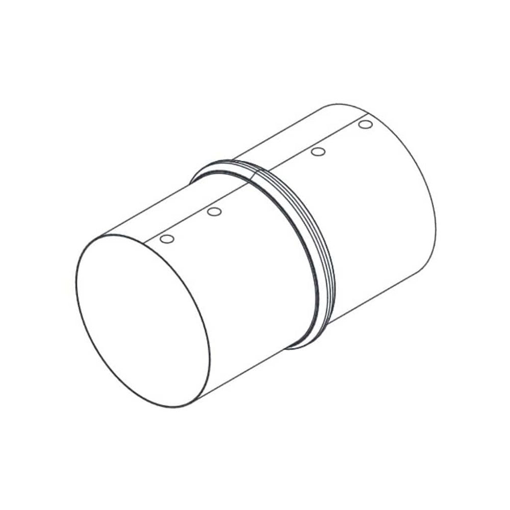 3-inch liner connector kit, cylindrical white coupler with double black sealing rings