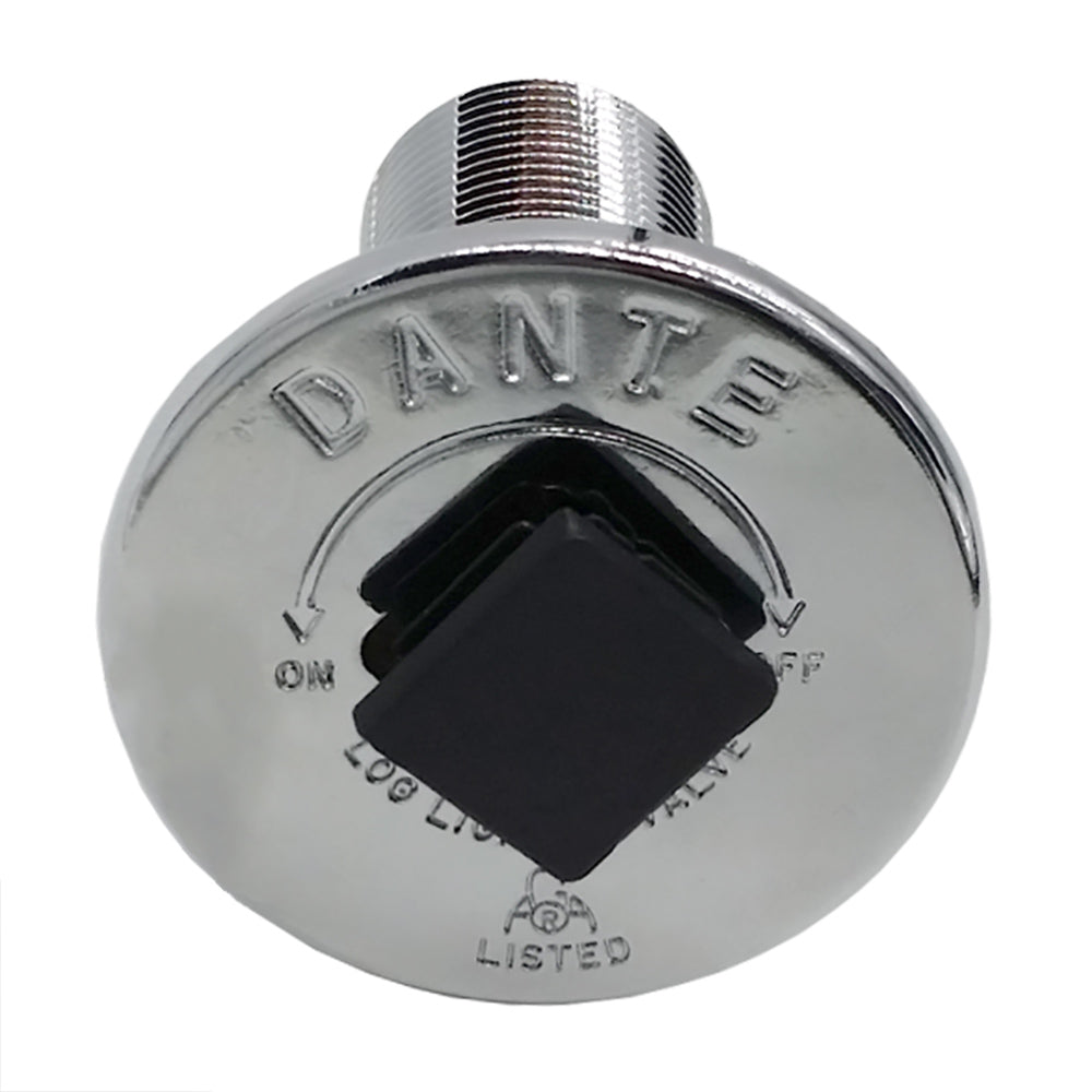 Floor plate debris cover with black square insert on chrome-style cap