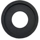 Flat black floor plate ring with round cutout and four mounting holes