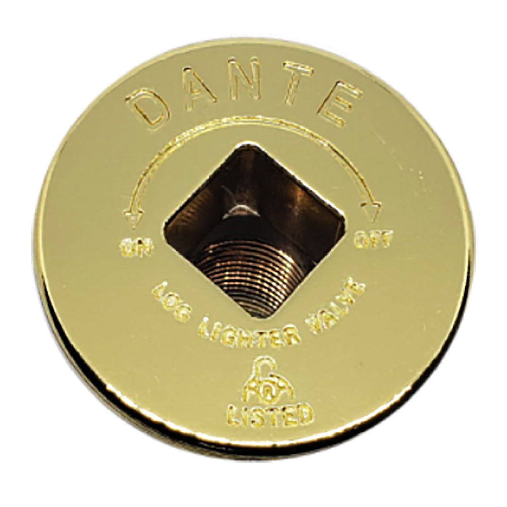 Dante floor plate for globe valve, brass round cover with threaded center opening