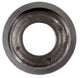 Satin nickel floor plate ring with round cutout and four mounting holes