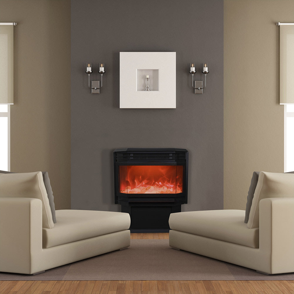 Sierra Flame by Amantii Freestand Series 26-Inch Electric Fireplace with Logs