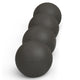 Stack of dark gray matte fire pit spheres