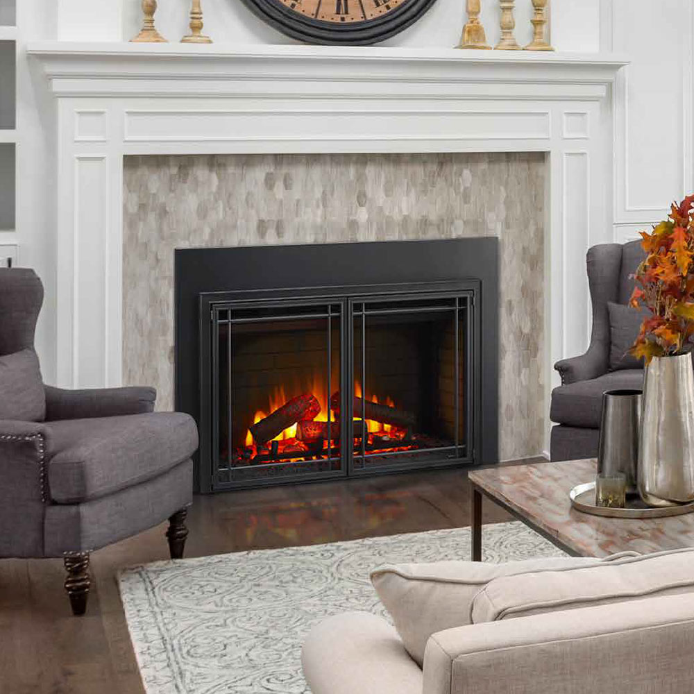 SimpliFire FT-MISSION-35 35-Inch Mission Door Front – Fireplaces