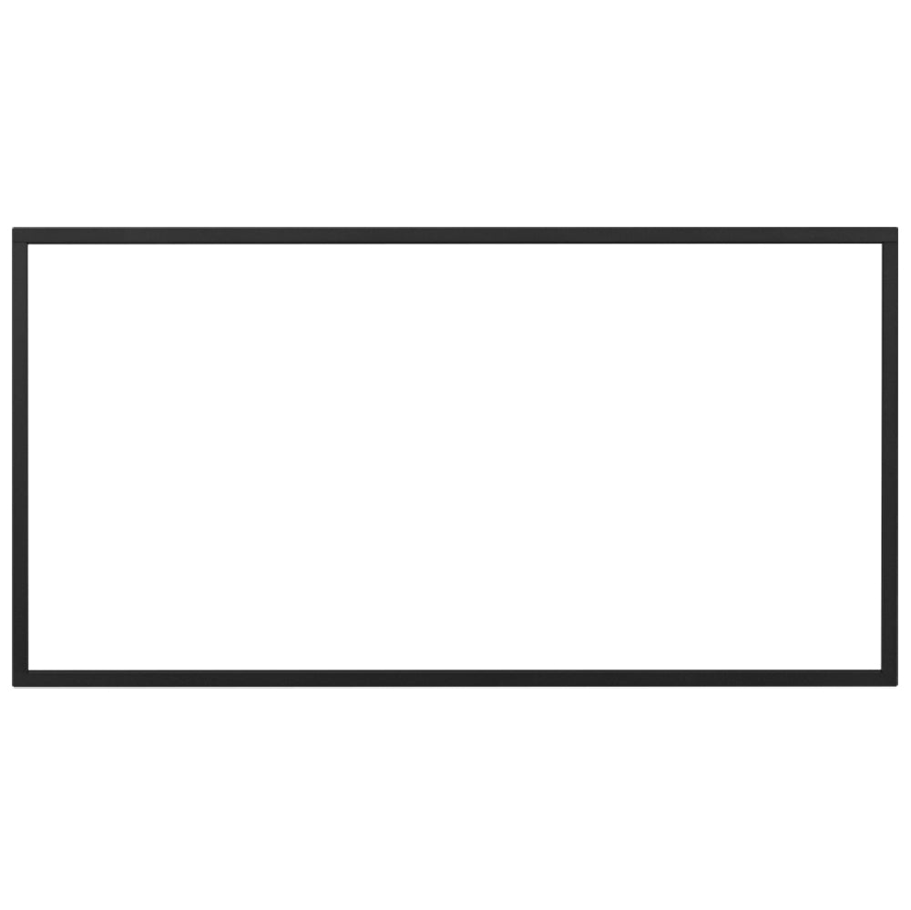 Black finishing trim frame, rectangular metal kit for gas fireplace