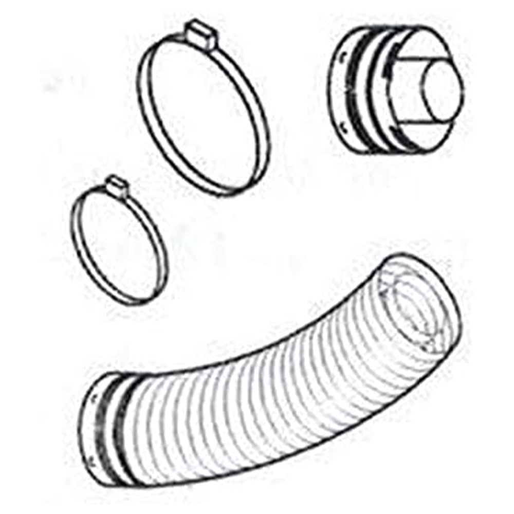 36-inch flexible direct vent connector kit with two end couplers and vent duct