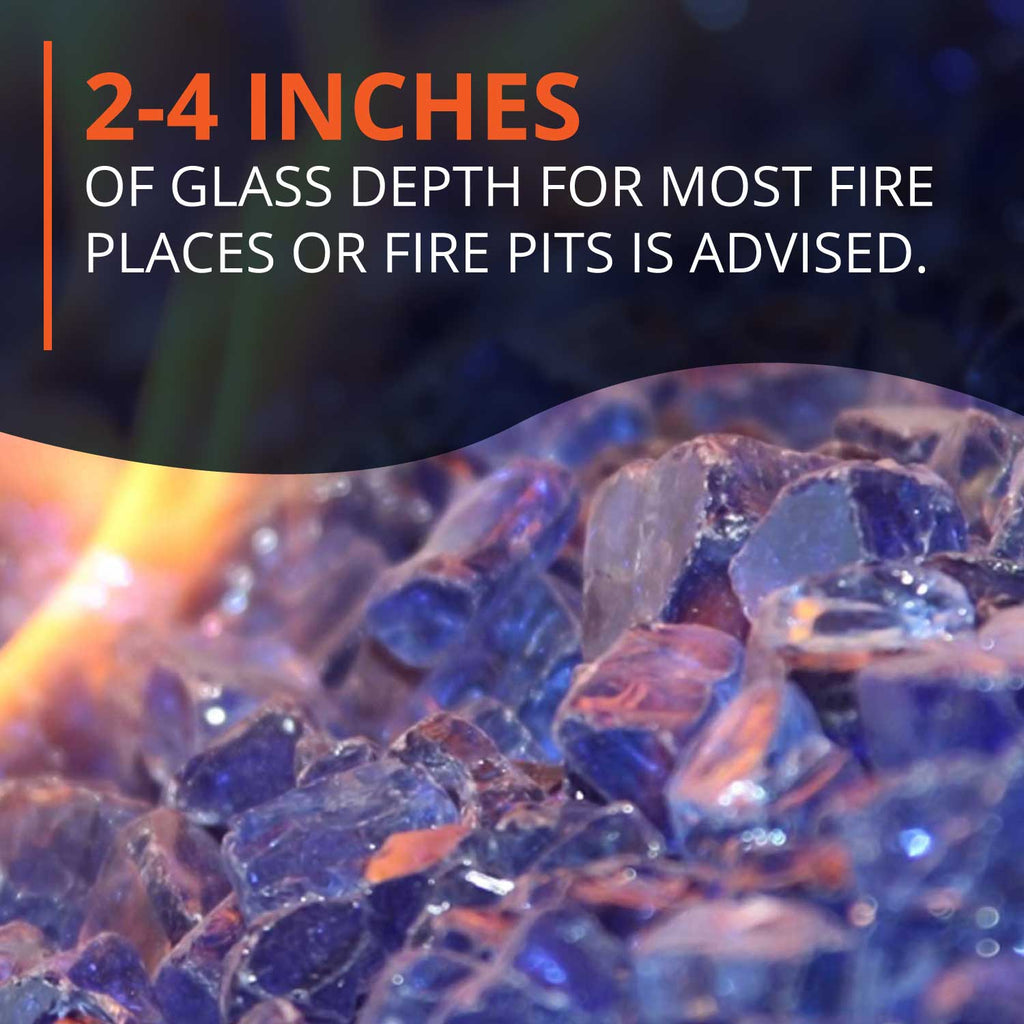 HPC Fire 1/4 Inch Decorative Fire Glass, 10 Pounds, Gray Reflective