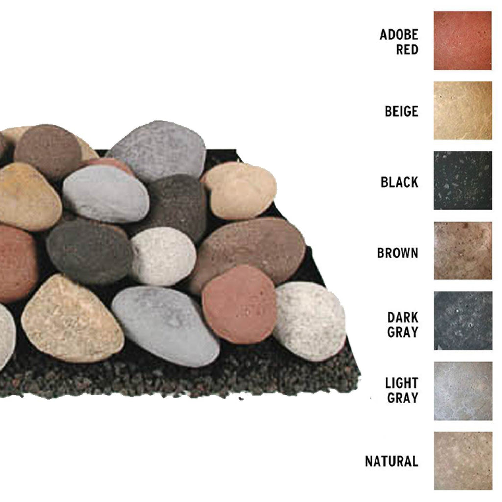 Firestone assortment pack of flat river rocks in multiple colors and tones