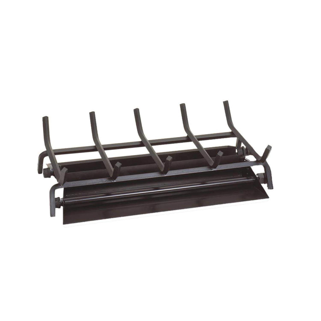 Black vented burner grate with four upward heat-tube supports