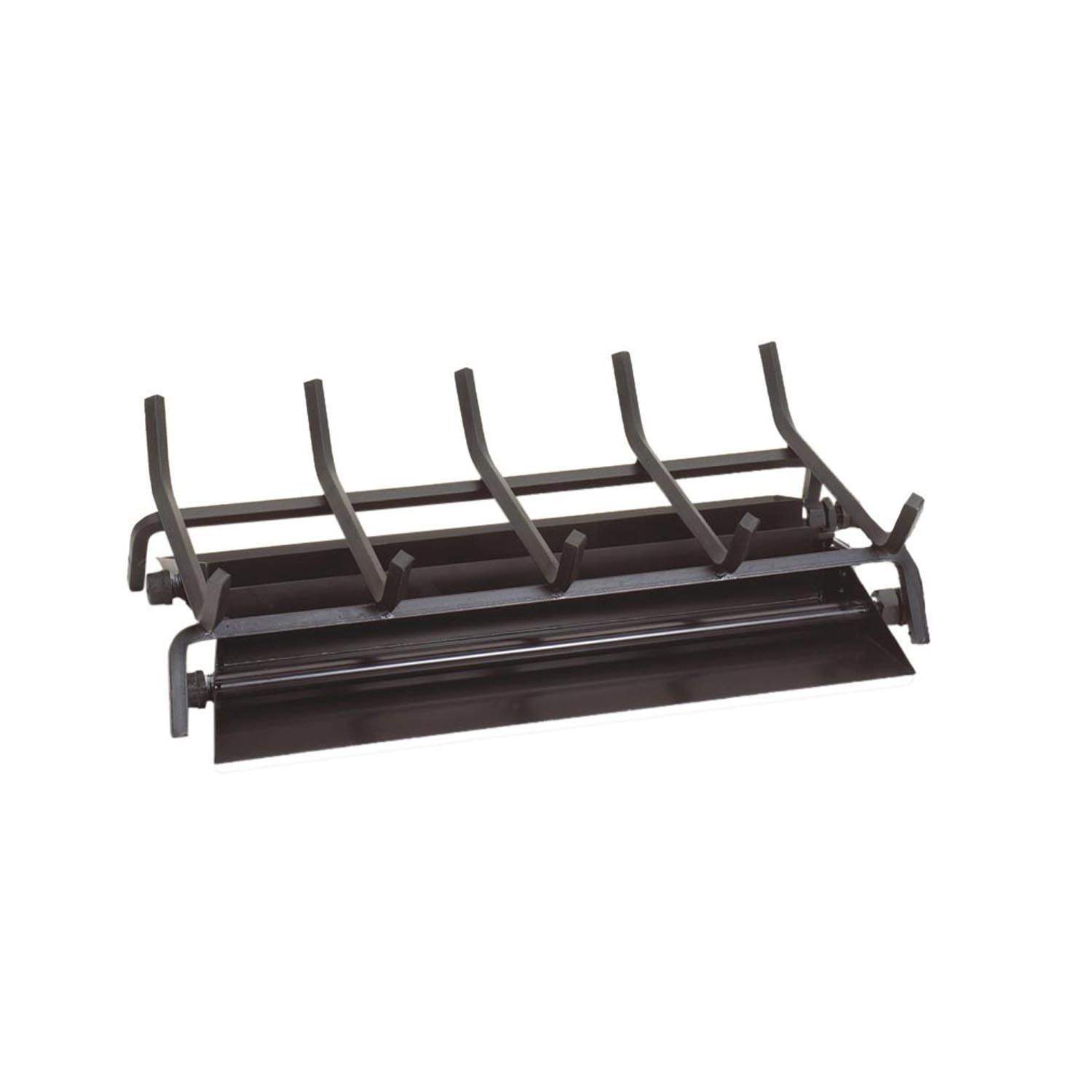 Black vented burner grate with four upward heat-tube supports