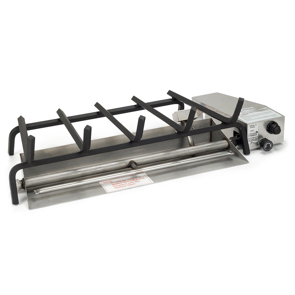 Real Fyre G45 Vented Gas Fireplace Burner, ANSI Certified, Stainless Steel