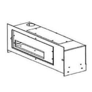 Hot air distribution kit with rectangular duct housing and openings