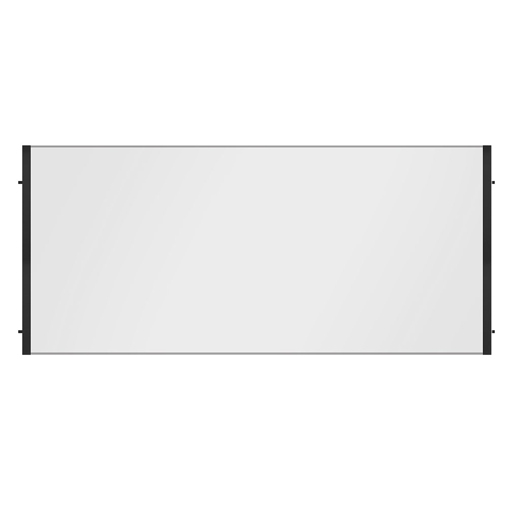Dimplex Opti-Myst Pro front glass pane with black side frame, rectangular insert