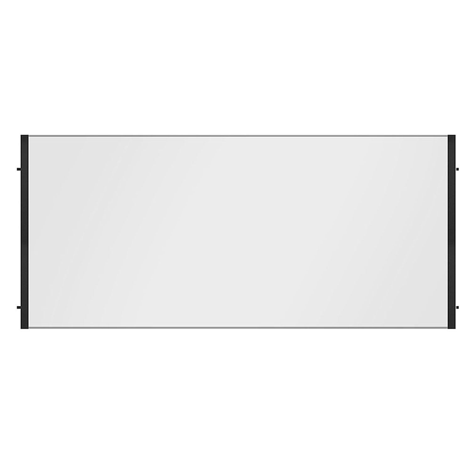 Rectangular rear glass pane with black metal frame for Opti-Myst Pro firebox