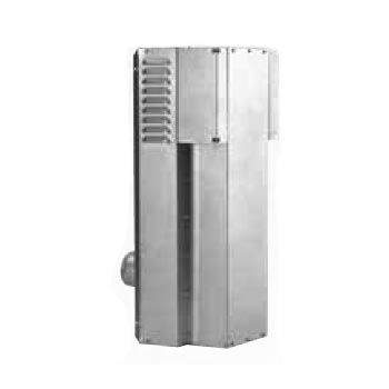 Metal direct-vent wall periscope, 5x8-inch rectangular duct part