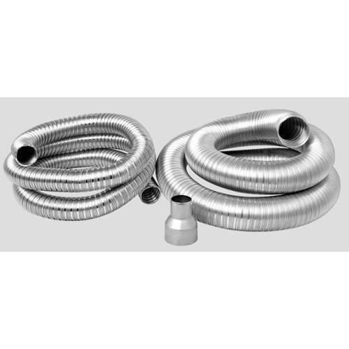 Double-ply aluminum liner vent kit, two coiled hoses, included reducers