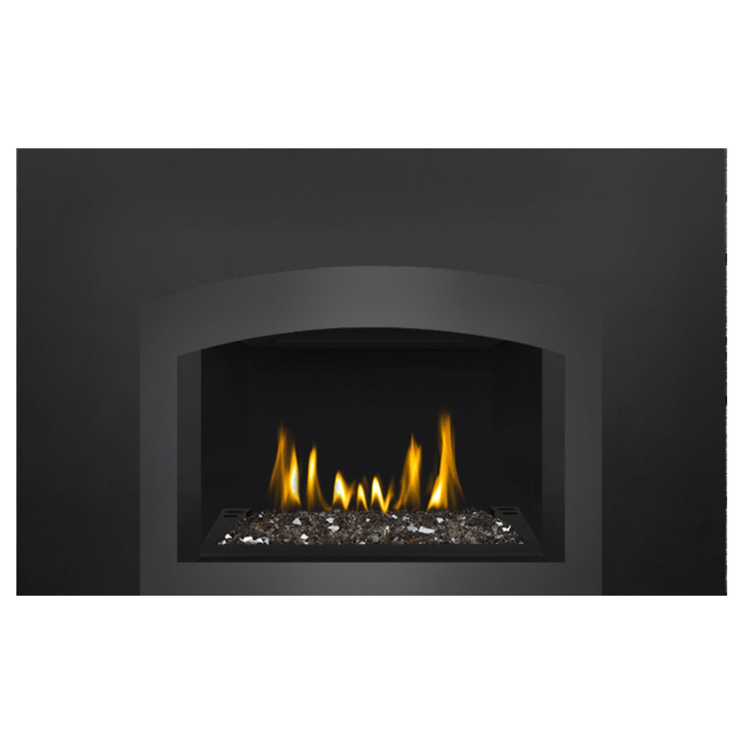 Napoleon GDIG3N-1 Oakville Series Electronic Ignition Direct Vent Gas Fireplace Insert with Glass Ember Bed