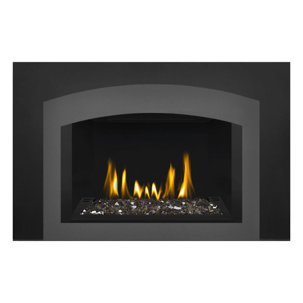 Napoleon GDIG3N-1 Oakville Series Electronic Ignition Direct Vent Gas Fireplace Insert with Glass Ember Bed