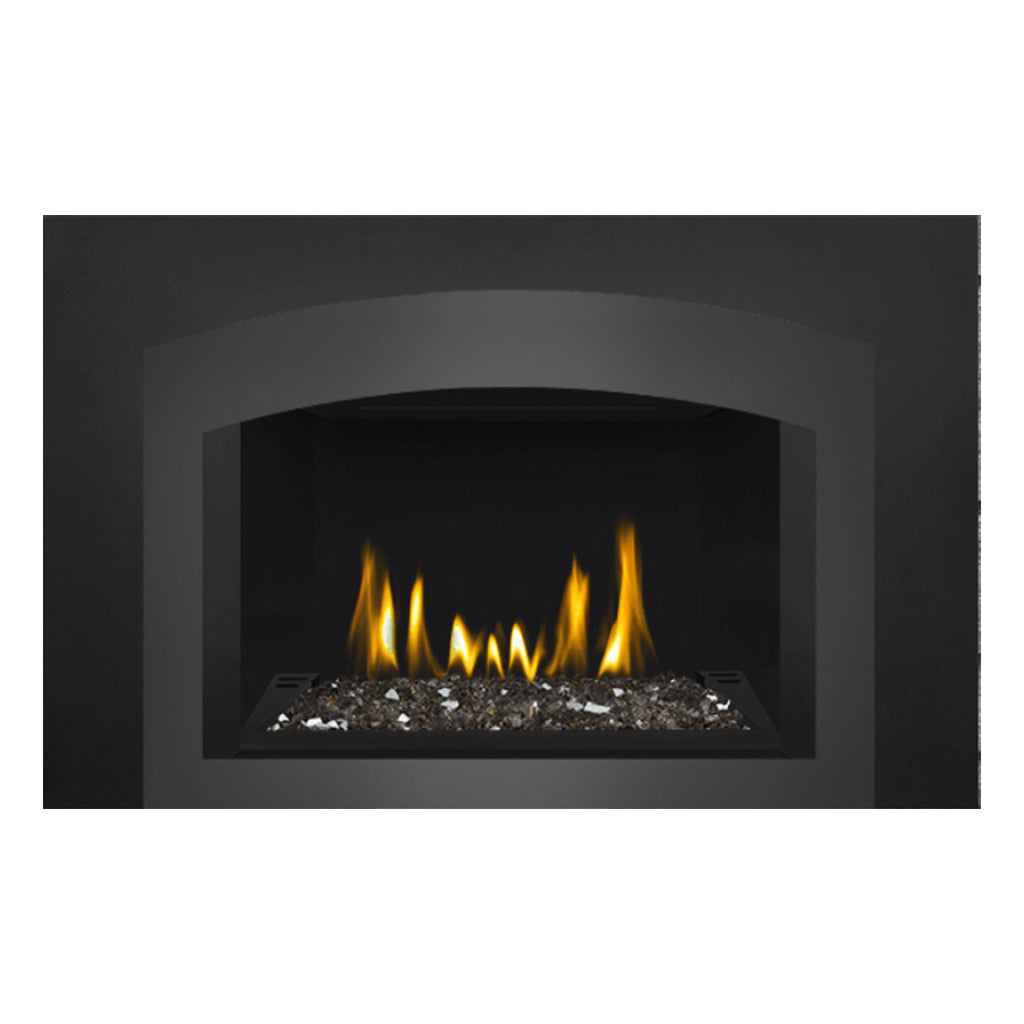 Napoleon GDIG3N-1 Oakville Series Electronic Ignition Direct Vent Gas Fireplace Insert with Glass Ember Bed