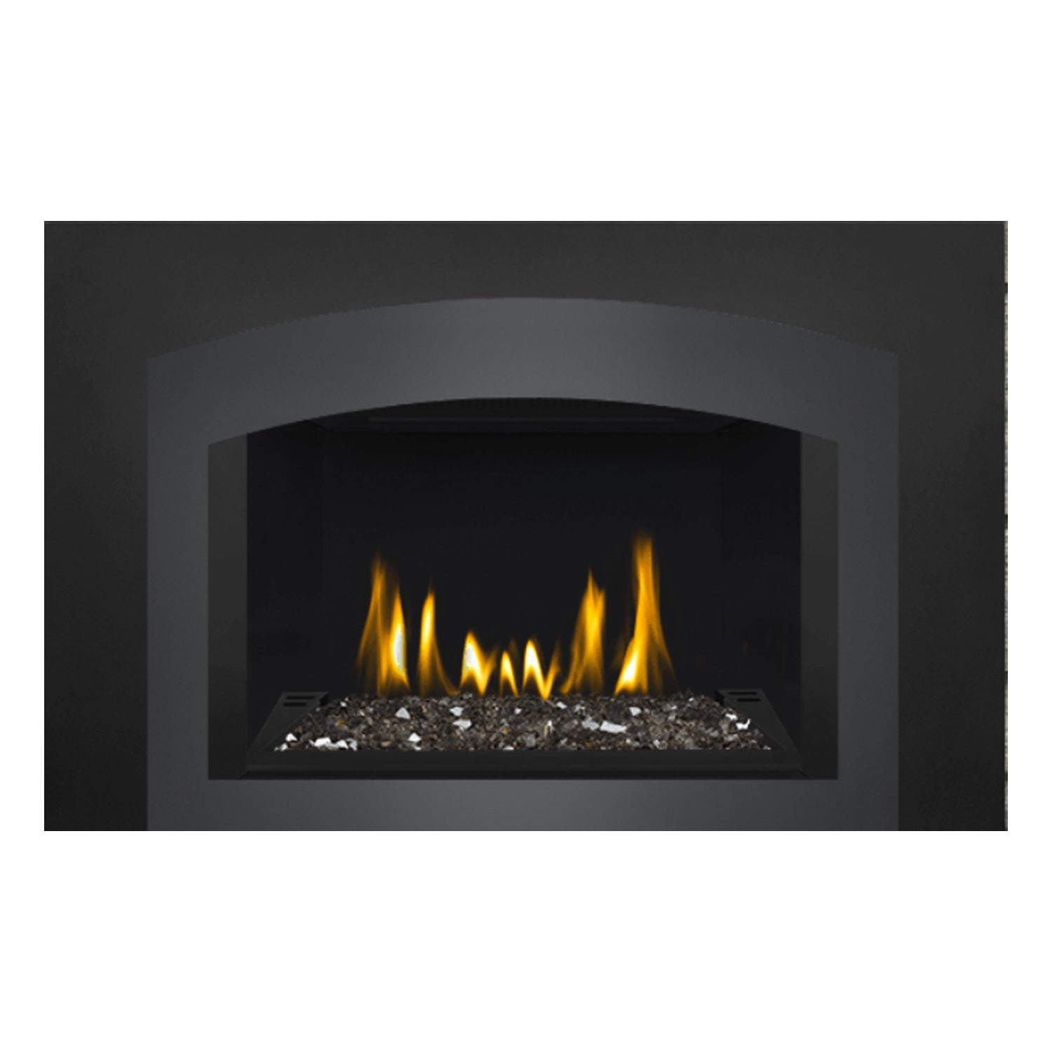 Napoleon GDIG3N-1 Oakville Series Electronic Ignition Direct Vent Gas Fireplace Insert with Glass Ember Bed