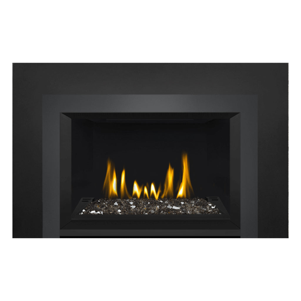 Napoleon GDIG3N-1 Oakville Series Electronic Ignition Direct Vent Gas Fireplace Insert with Glass Ember Bed