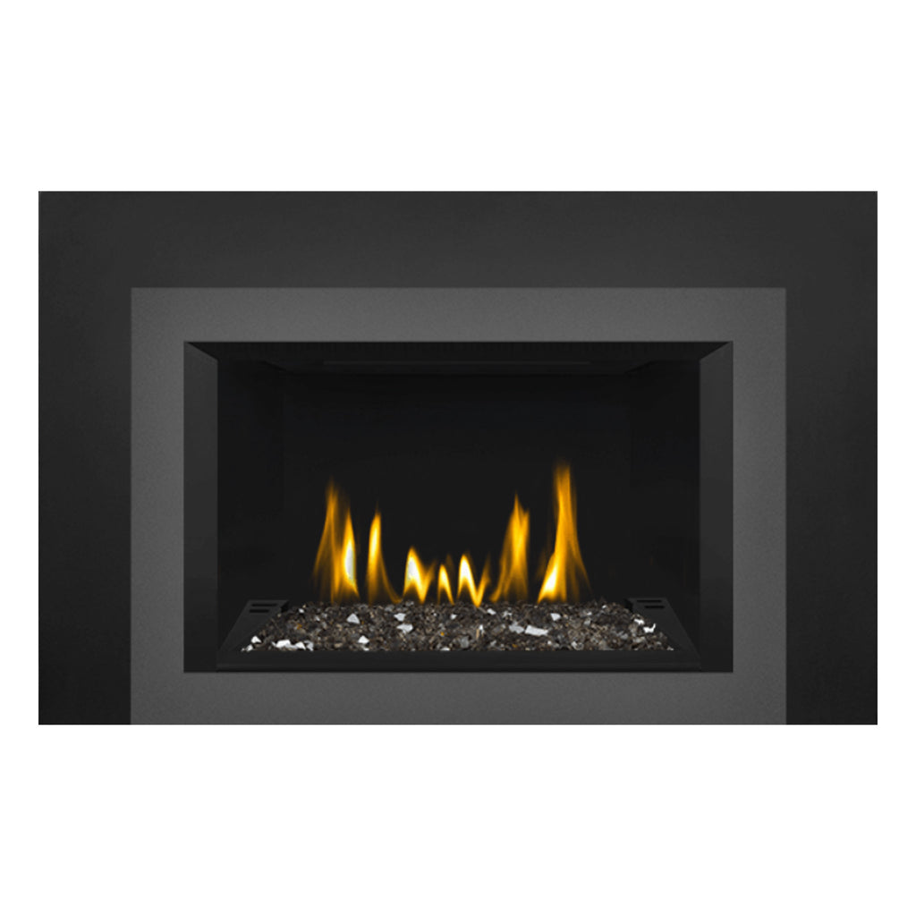 Napoleon GDIG3N-1 Oakville Series Electronic Ignition Direct Vent Gas Fireplace Insert with Glass Ember Bed