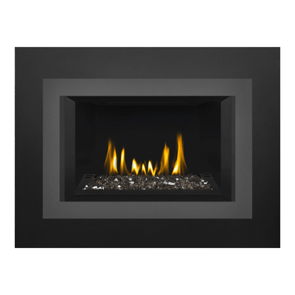 Napoleon GDIG3N-1 Oakville Series Electronic Ignition Direct Vent Gas Fireplace Insert with Glass Ember Bed