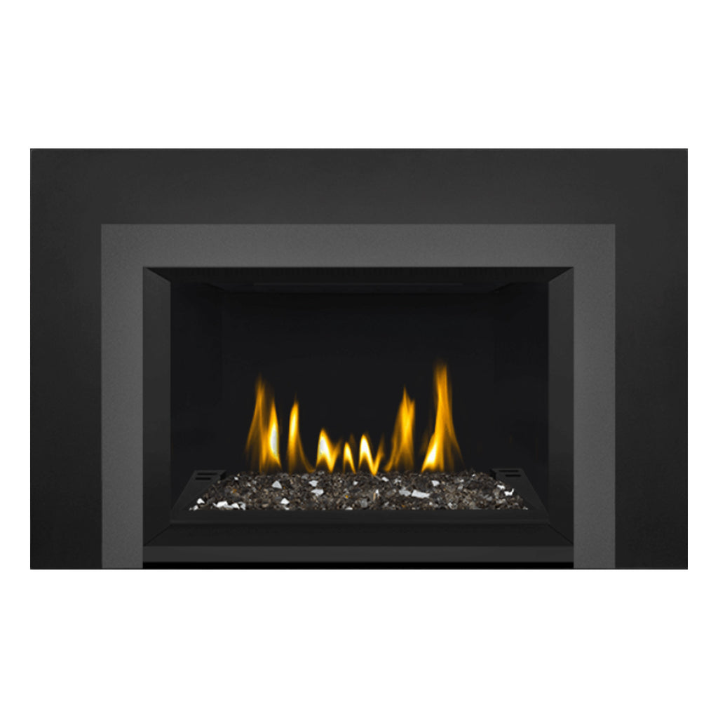 Napoleon GDIG3N-1 Oakville Series Electronic Ignition Direct Vent Gas Fireplace Insert with Glass Ember Bed