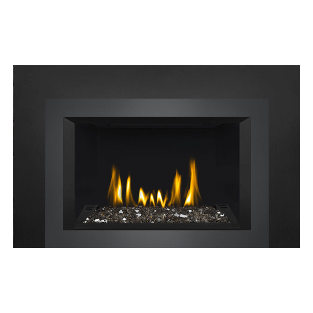 Napoleon GDIG3N-1 Oakville Series Electronic Ignition Direct Vent Gas Fireplace Insert with Glass Ember Bed