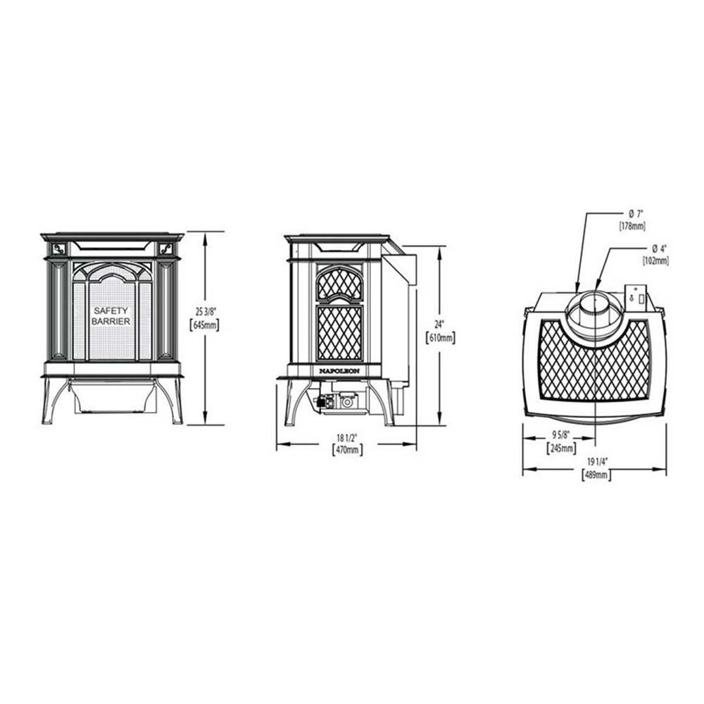Napoleon GDS20E Arlington Electronic Ignition Direct Vent Cast Iron Stove