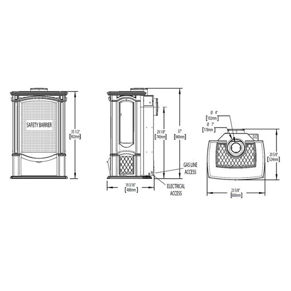Napoleon Castlemore Direct Vent Cast Iron Gas Stove