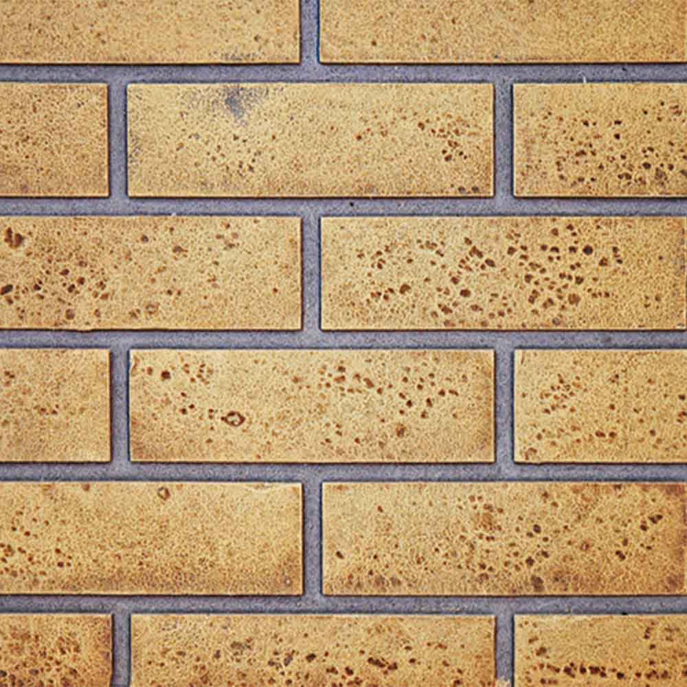 Porcelain Majolica Brown brick-pattern surround tile panel