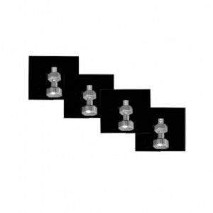Gas stove leveling and securing kit with metal bolts and washers
