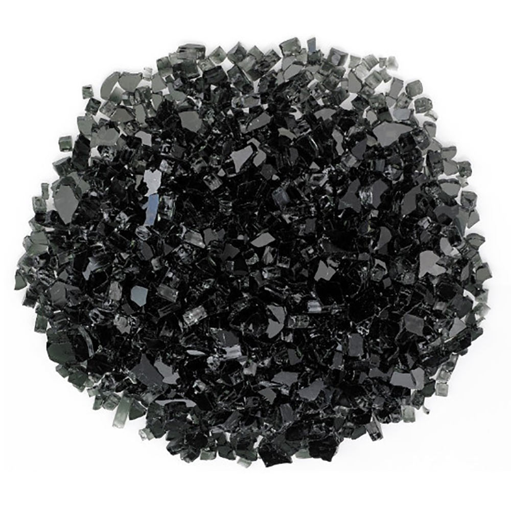 Monessen contemporary onyx fire glass, black glass chunks for fireplace