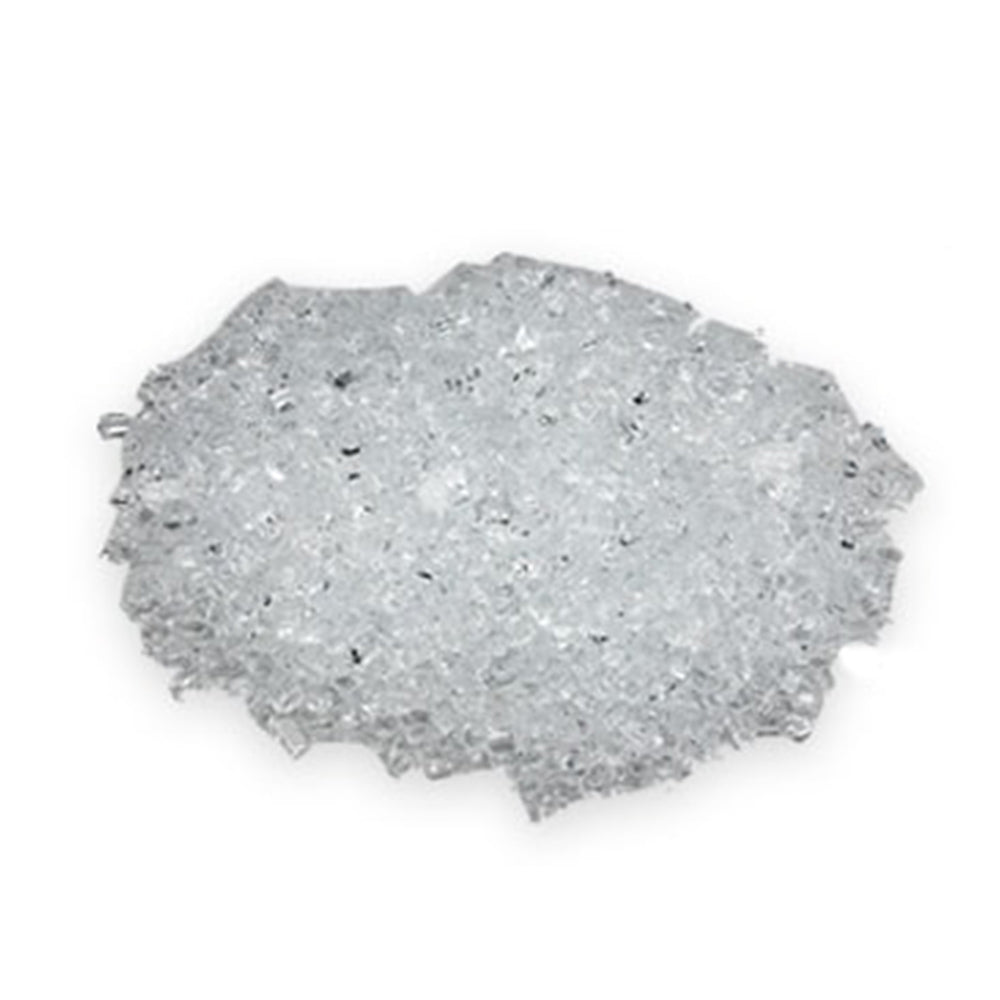 Diamond glass media, gray crushed glass pieces