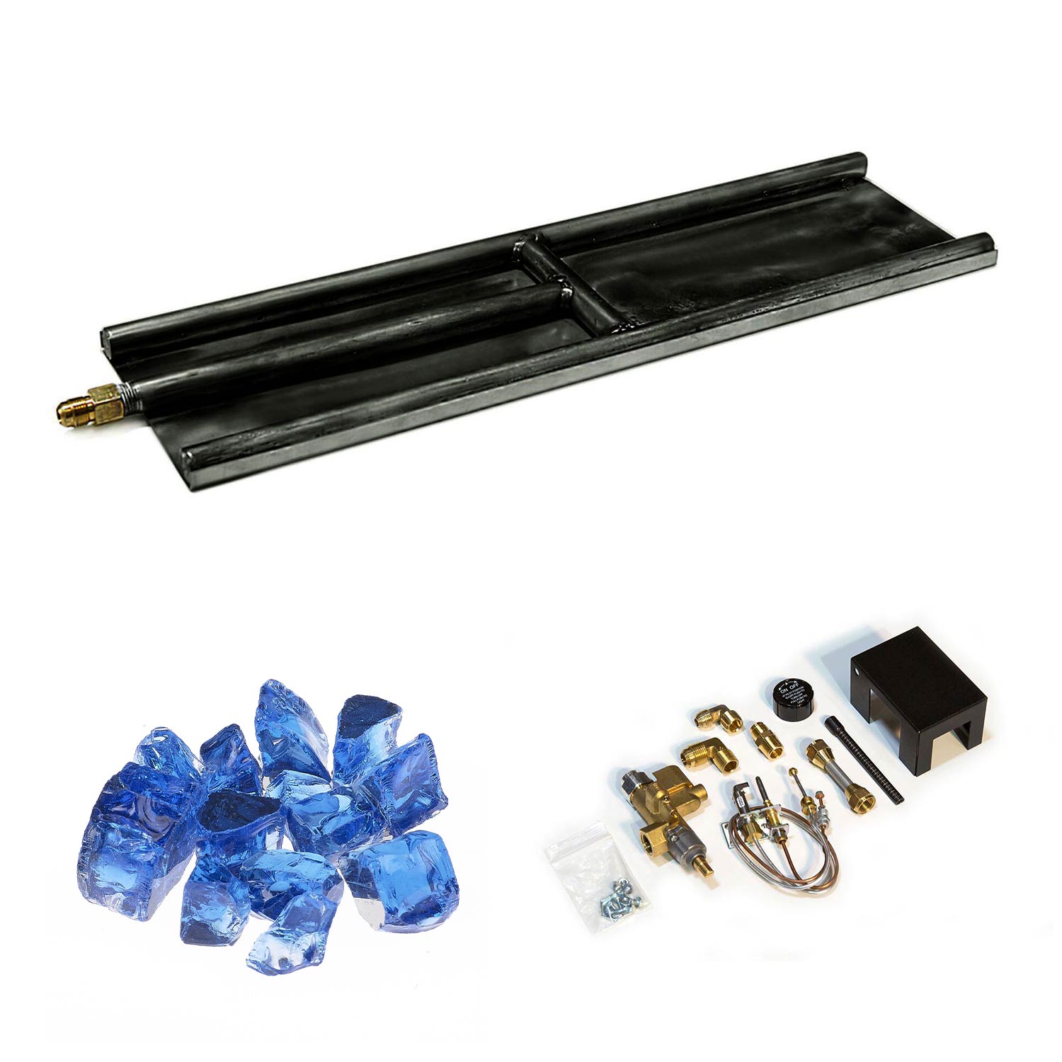 Grand Canyon H-Style Indoor Glass Burner with Media