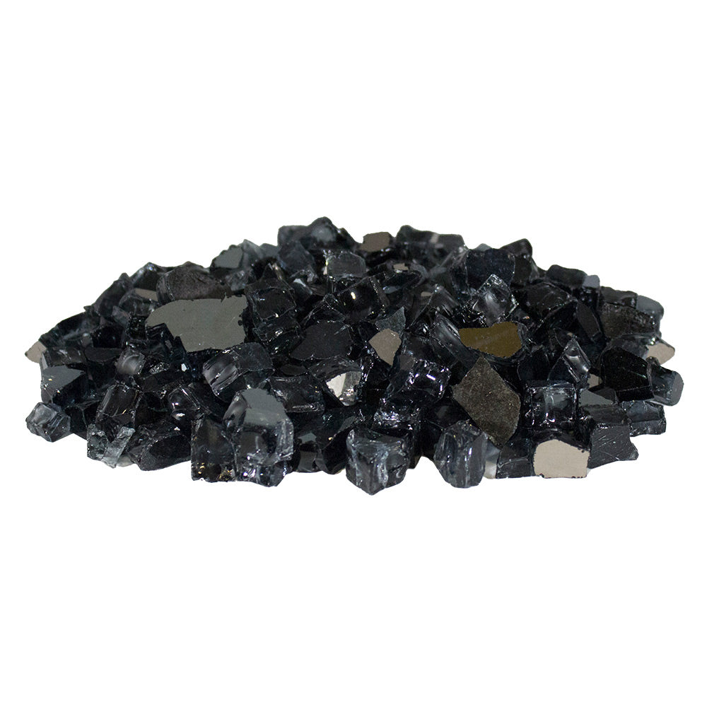 Firegear 10-Pound Reflective Fireglass, 1/2 to 3/4-Inch, Ebony