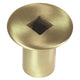 Metal gas valve cover cap in antique brass finish with square recessed opening