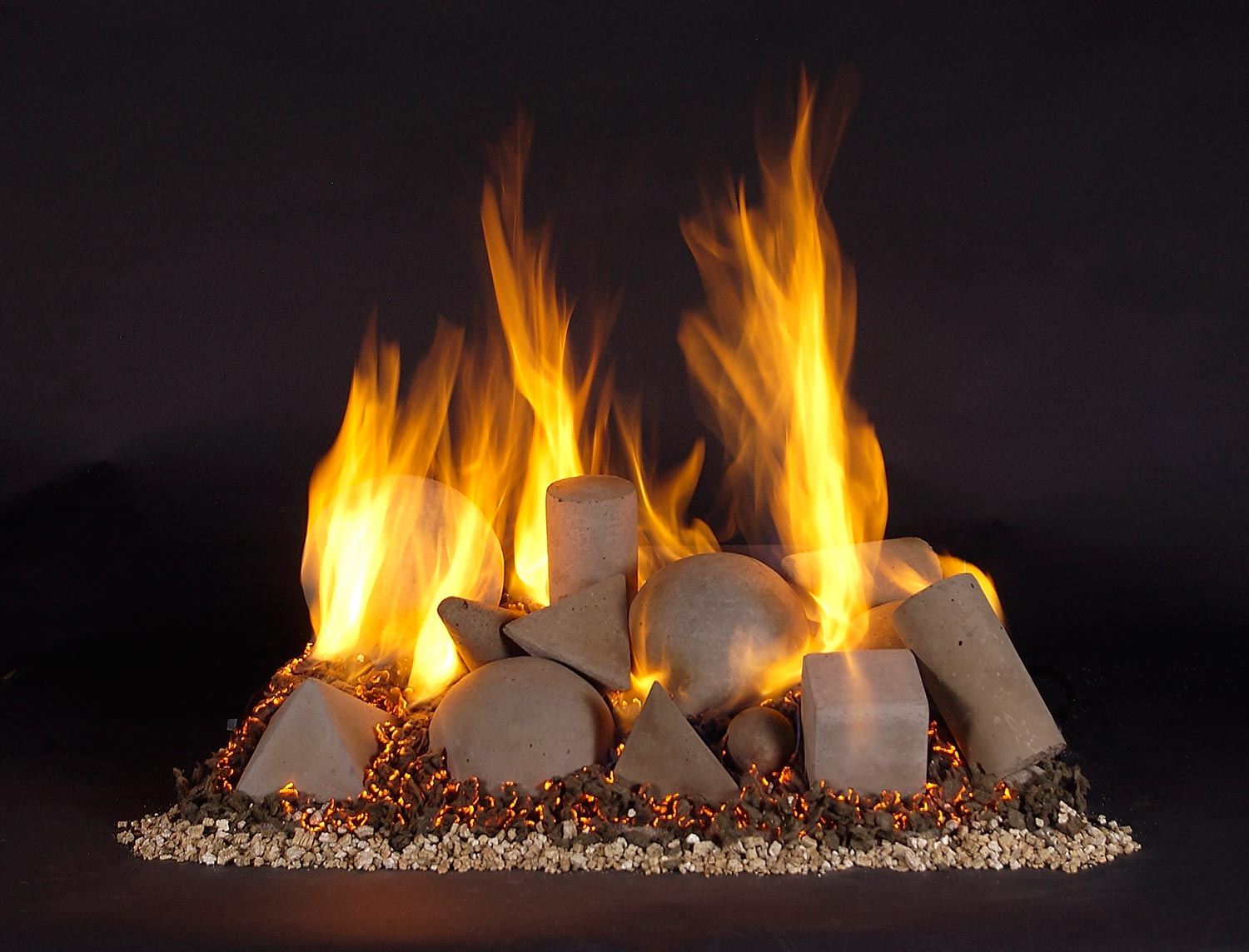 Rasmussen STxx24A Smooth FireStones Set for 24-Inch Linear Burner, 32-Pieces
