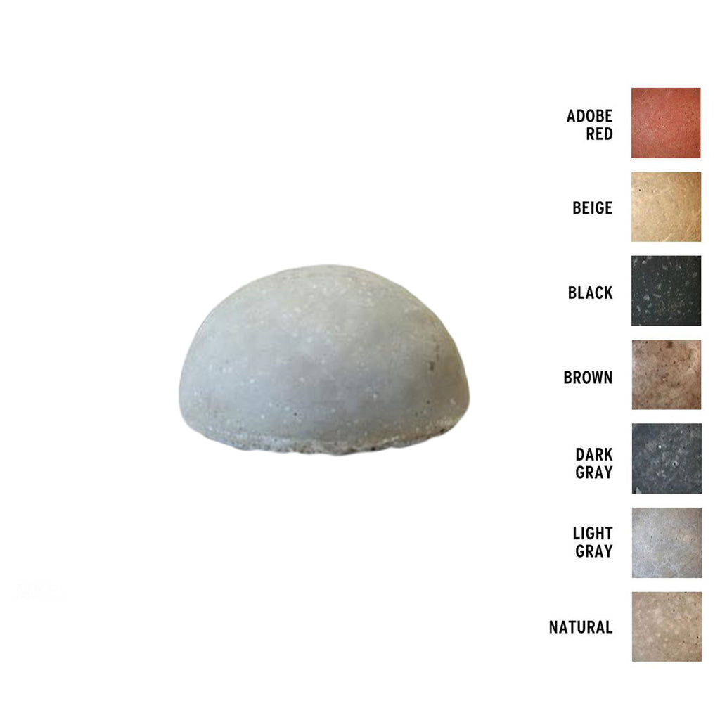 Light gray smooth half ball dome cap