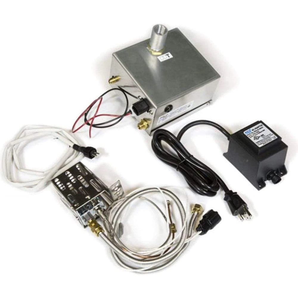 Electronic control unit with metal box, cables, and connectors