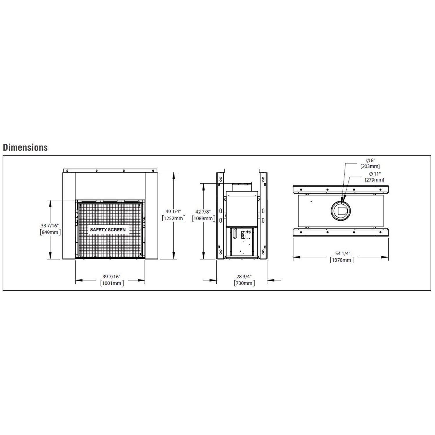 Napoleon HD81-1 High Definition Series Double Sided Electronic Ignition Direct Vent Gas Fireplace